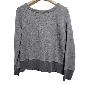 Madewell Heather Gray Back Zip Cropped Loungewear Casual Chic  Sweatshirt Large